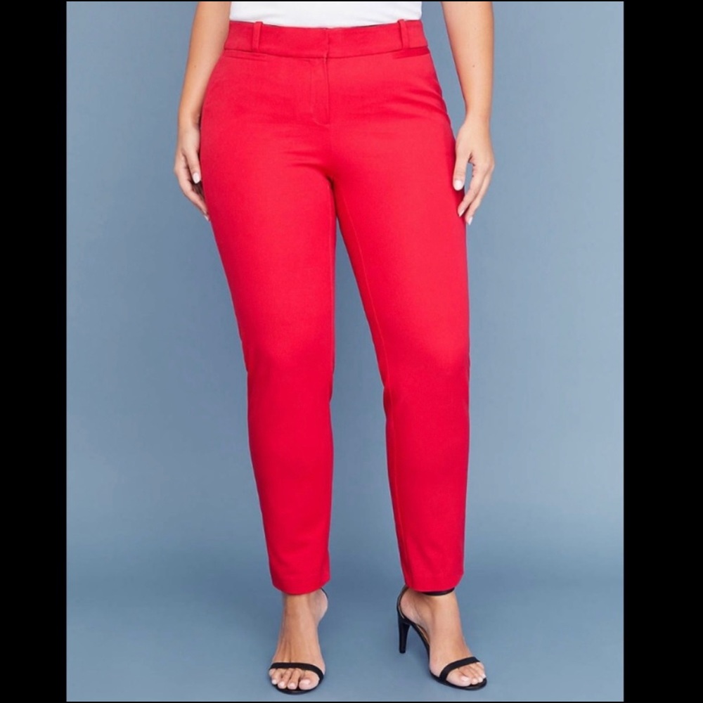 Lane Bryant Allie Red Dress Pants